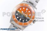 SUBMARINER DIW SANDBLASTED VSF 1:1 BEST EDITION ORANGE CERAMIC BEZEL ORANGE/BLACK DIAL ON SS BRACELET VS3135 - Image 2