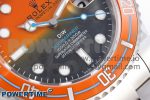 SUBMARINER DIW SANDBLASTED VSF 1:1 BEST EDITION ORANGE CERAMIC BEZEL ORANGE/BLACK DIAL ON SS BRACELET VS3135 - Image 5