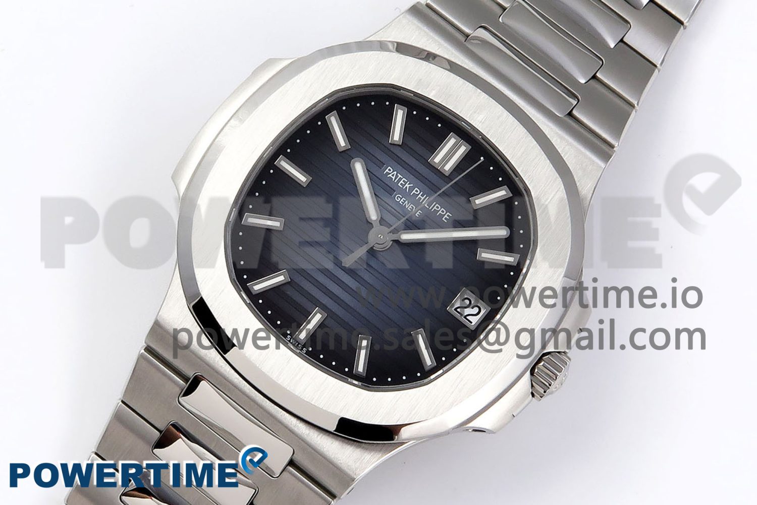 NAUTILUS 5811/1G PPF 1:1 BEST EDITION BLUE TEXTURED DIAL ON SS BRACELET 330CS - Image 2