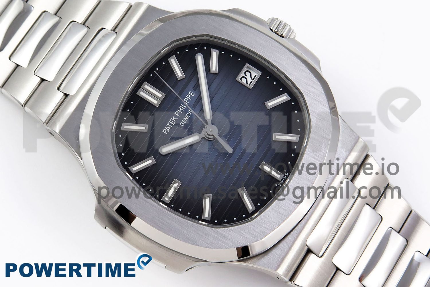 NAUTILUS 5811/1G PPF 1:1 BEST EDITION BLUE TEXTURED DIAL ON SS BRACELET 330CS - Image 3