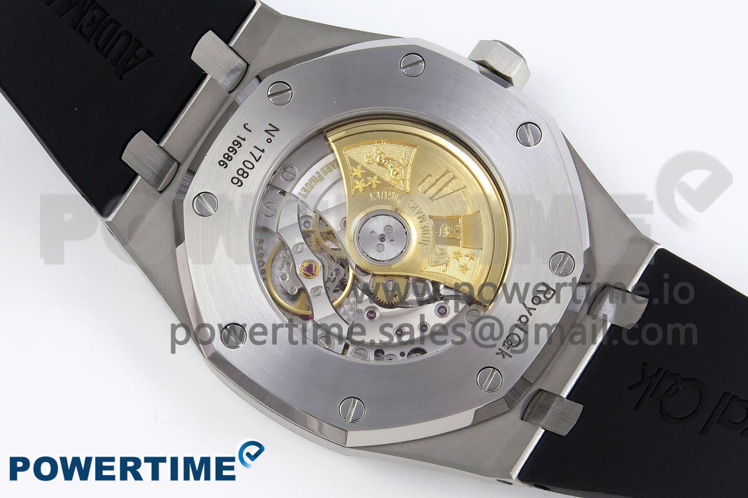 ROYAL OAK 41MM 15400 SS APSF 1:1 BEST EDITION WHITE TEXTURED DIAL ON BLACK RUBBER STRAP SA3120 SUPER CLONE V3 - Image 9