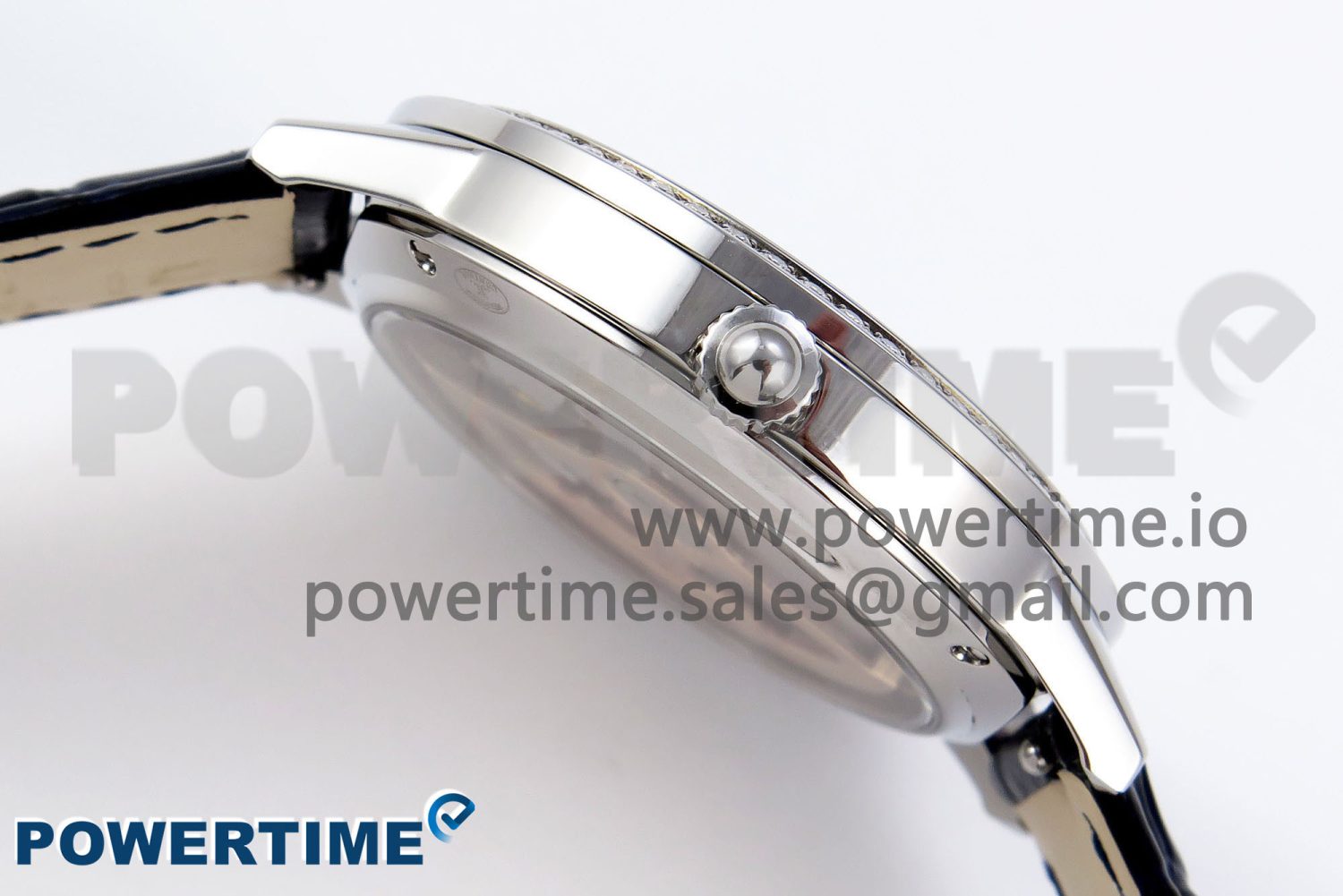 RENDEZ-VOUS NIGHT & DAY SS APSF 1:1 BEST EDITION BLUE TEXTURED DIAL DIAMONDS BEZEL ON BLUE LEATHER STRAP SA898 - Image 6
