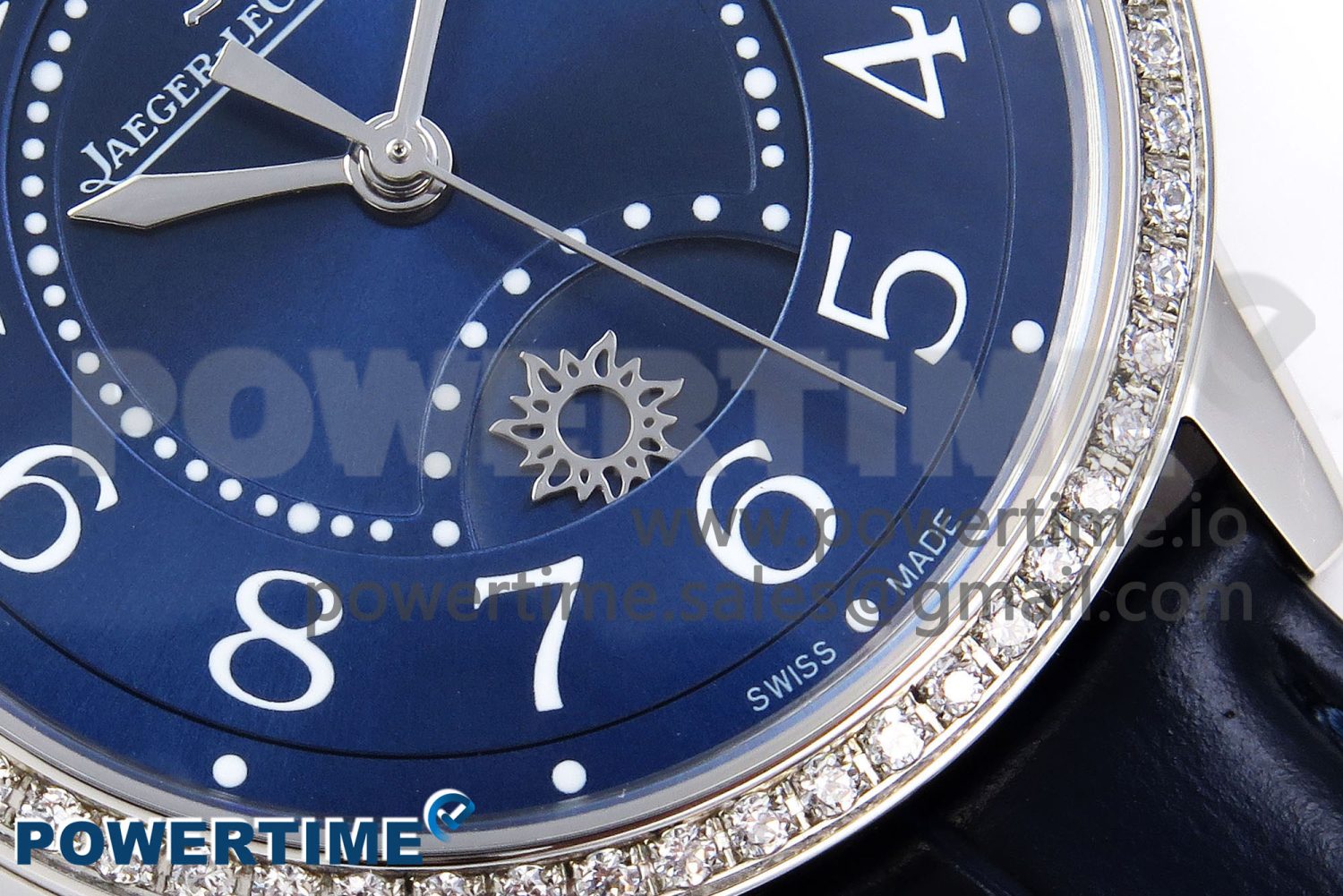 RENDEZ-VOUS NIGHT & DAY SS APSF 1:1 BEST EDITION BLUE TEXTURED DIAL DIAMONDS BEZEL ON BLUE LEATHER STRAP SA898 - Image 5