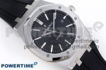 ROYAL OAK 41MM 15400 SS APSF 1:1 BEST EDITION BLACK TEXTURED DIAL ON BLACK RUBBER STRAP SA3120 SUPER CLONE V3 - Image 3