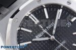 ROYAL OAK 41MM 15400 SS APSF 1:1 BEST EDITION BLACK TEXTURED DIAL ON BLACK RUBBER STRAP SA3120 SUPER CLONE V3 - Image 4