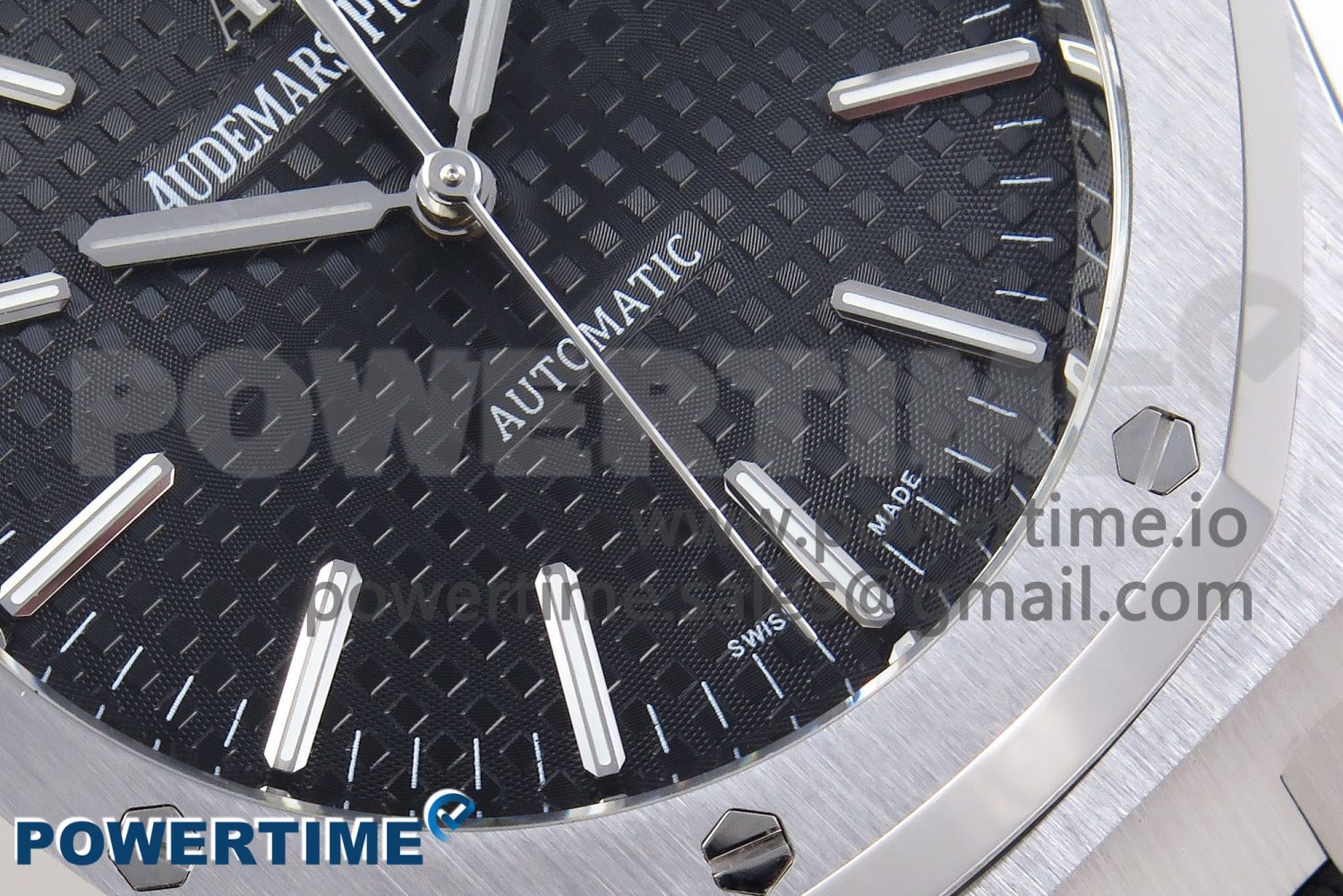ROYAL OAK 41MM 15400 SS APSF 1:1 BEST EDITION BLACK TEXTURED DIAL ON BLACK RUBBER STRAP SA3120 SUPER CLONE V3 - Image 5