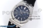 ROYAL OAK 41MM 15400 SS APSF 1:1 BEST EDITION BLUE TEXTURED DIAL ON BLACK RUBBER STRAP SA3120 SUPER CLONE V3 - Image 2