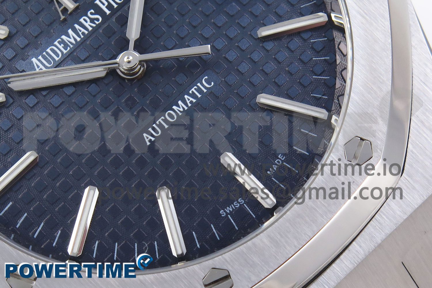 ROYAL OAK 41MM 15400 SS APSF 1:1 BEST EDITION BLUE TEXTURED DIAL ON BLACK RUBBER STRAP SA3120 SUPER CLONE V3 - Image 5