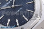 ROYAL OAK 41MM 15400 SS APSF 1:1 BEST EDITION BLUE TEXTURED DIAL ON BLACK RUBBER STRAP SA3120 SUPER CLONE V3 - Image 5