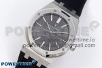 ROYAL OAK 41MM 15400 SS APSF 1:1 BEST EDITION GRAY TEXTURED DIAL ON BLACK RUBBER STRAP SA3120 SUPER CLONE V3 - Image 2