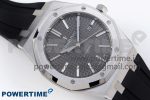 ROYAL OAK 41MM 15400 SS APSF 1:1 BEST EDITION GRAY TEXTURED DIAL ON BLACK RUBBER STRAP SA3120 SUPER CLONE V3 - Image 3