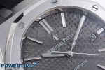 ROYAL OAK 41MM 15400 SS APSF 1:1 BEST EDITION GRAY TEXTURED DIAL ON BLACK RUBBER STRAP SA3120 SUPER CLONE V3 - Image 4