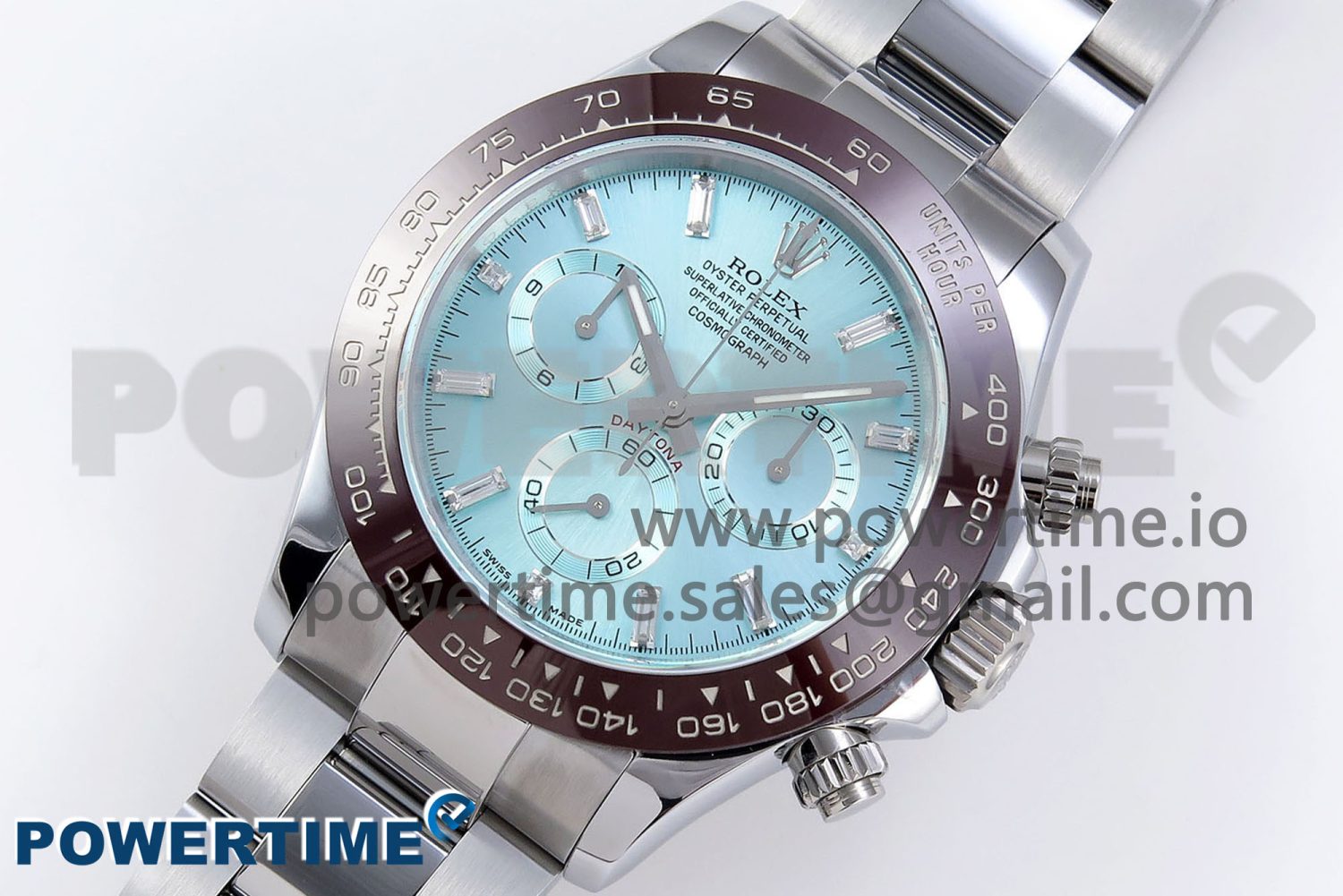 DAYTONA 116506 QF 1:1 BEST EDITION ICE BLUE DIAL CRYSTAL MARKERS ON SS BRACELET SH4130 V3 (GAIN WEIGHT) - Image 2