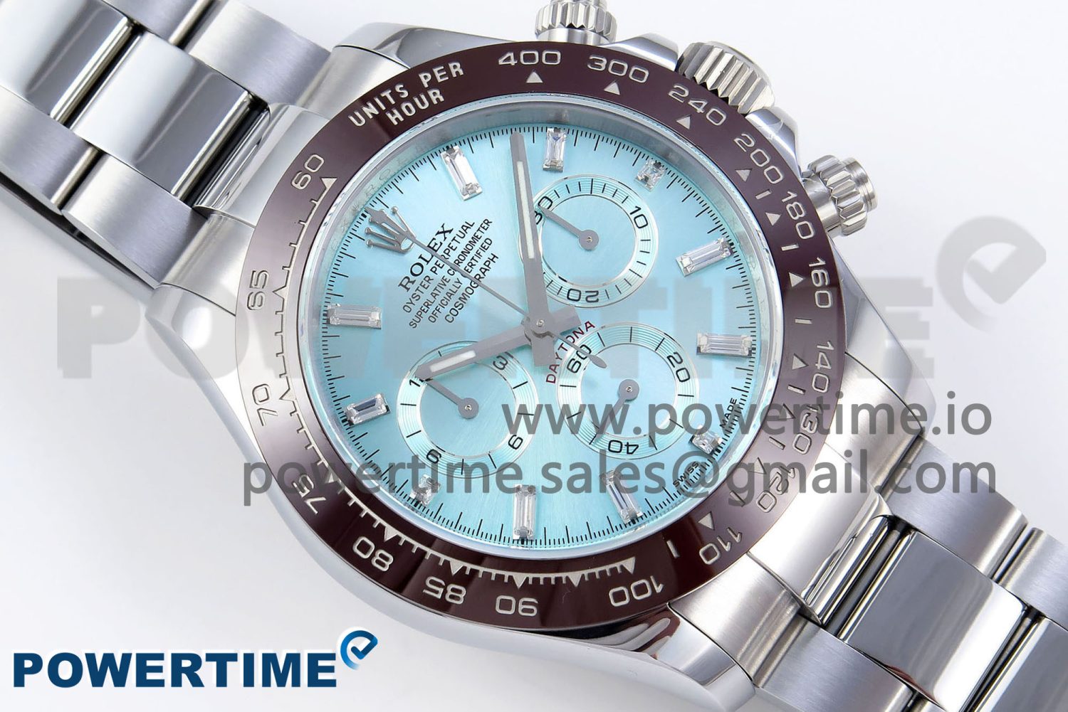 DAYTONA 116506 QF 1:1 BEST EDITION ICE BLUE DIAL CRYSTAL MARKERS ON SS BRACELET SH4130 V3 (GAIN WEIGHT) - Image 3