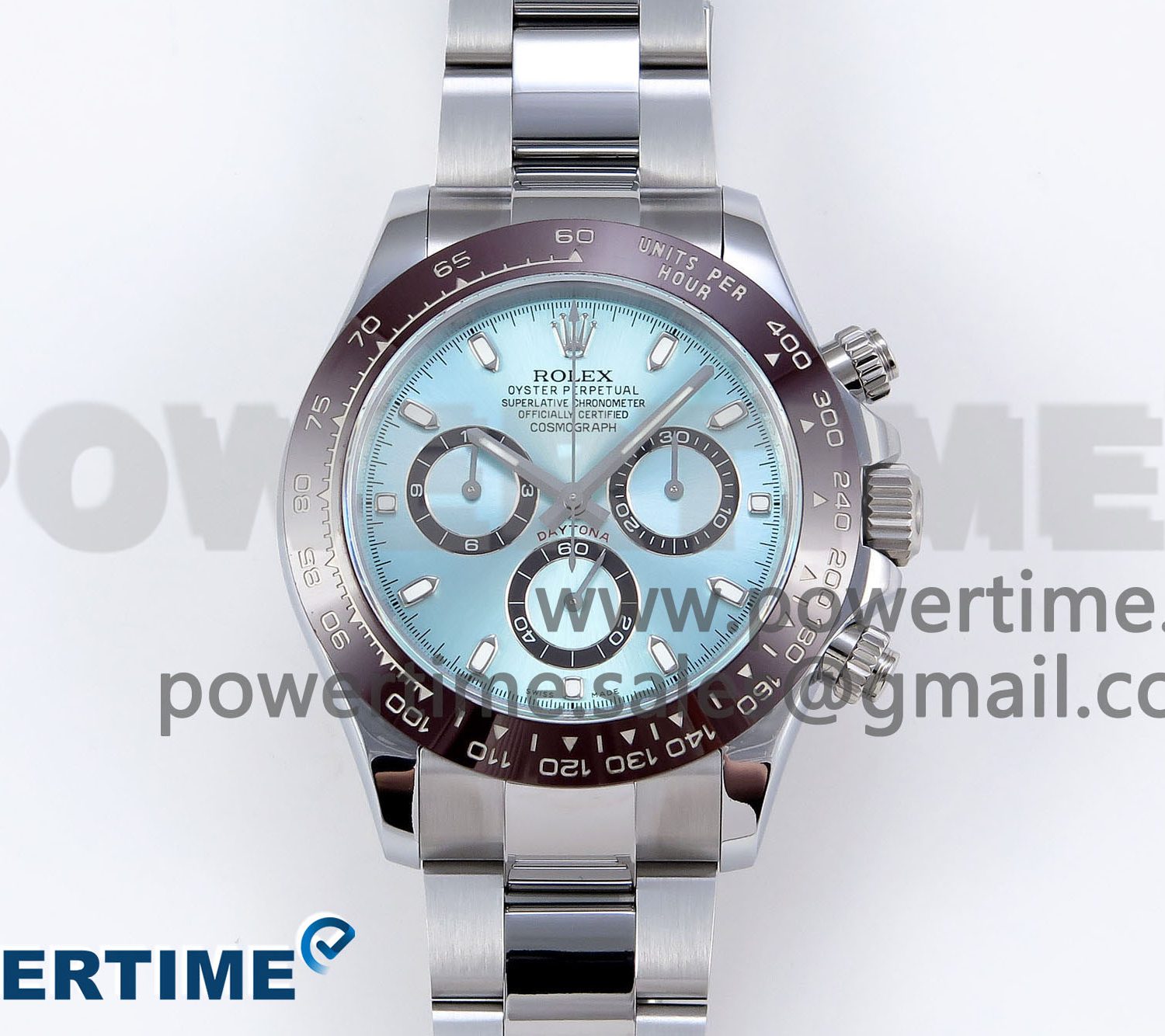 DAYTONA 116506 QF 1:1 BEST EDITION ICE BLUE DIAL LUME MARKERS ON SS BRACELET SH4130 V3 (GAIN WEIGHT)
