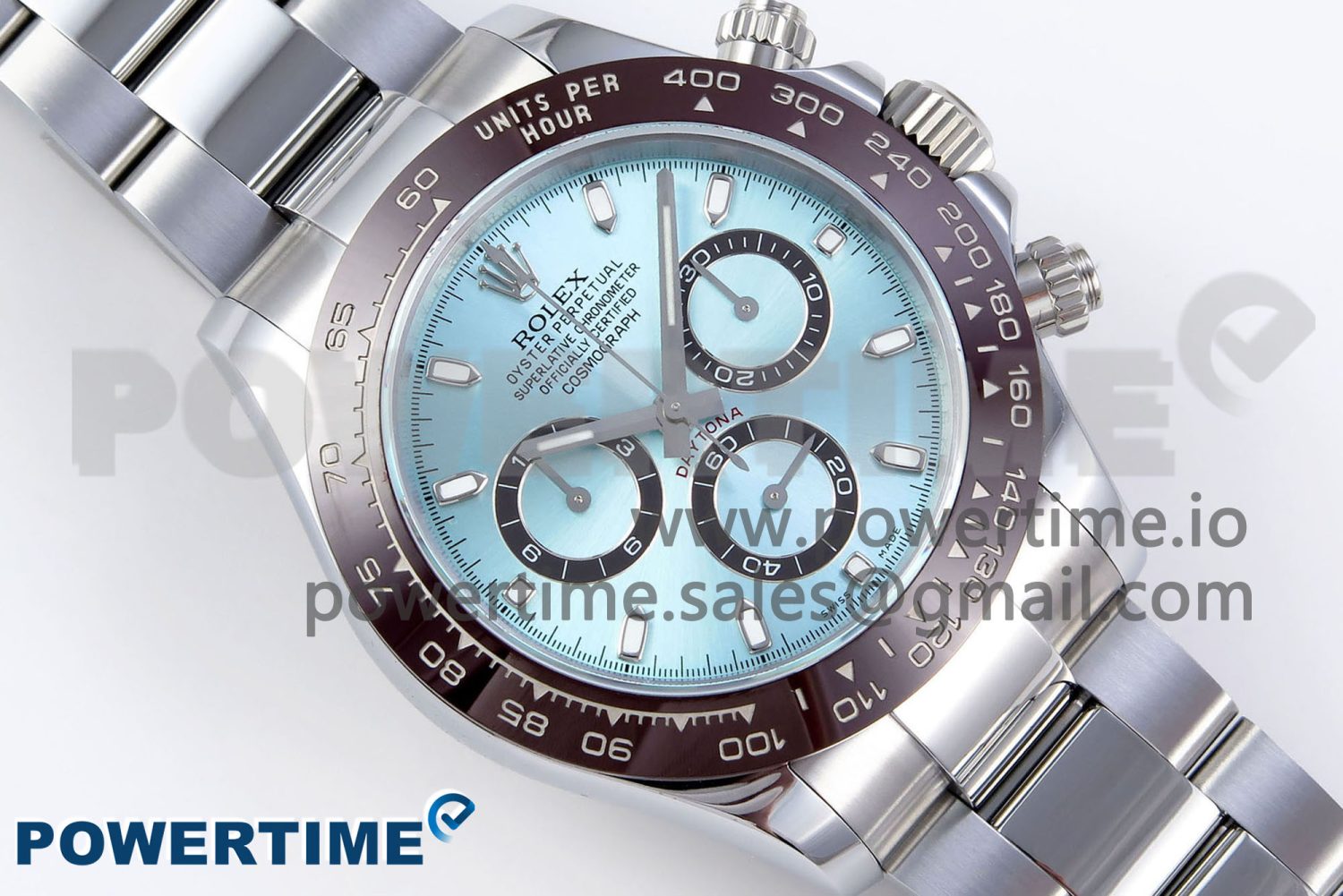 DAYTONA 116506 QF 1:1 BEST EDITION ICE BLUE DIAL LUME MARKERS ON SS BRACELET SH4130 V3 (GAIN WEIGHT) - Image 3