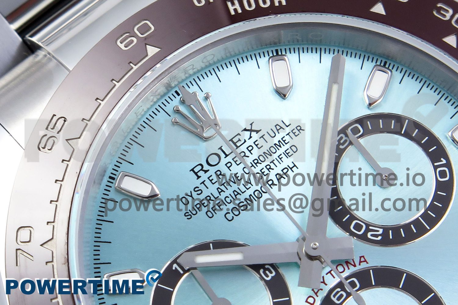 DAYTONA 116506 QF 1:1 BEST EDITION ICE BLUE DIAL LUME MARKERS ON SS BRACELET SH4130 V3 (GAIN WEIGHT) - Image 4