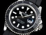 YACHT-MASTER 42MM 226659 VSF 1:1 BEST EDITION 3D BLACK CERAMIC BEZEL ON BLACK RUBBER STRAP VS3235 - Image 9