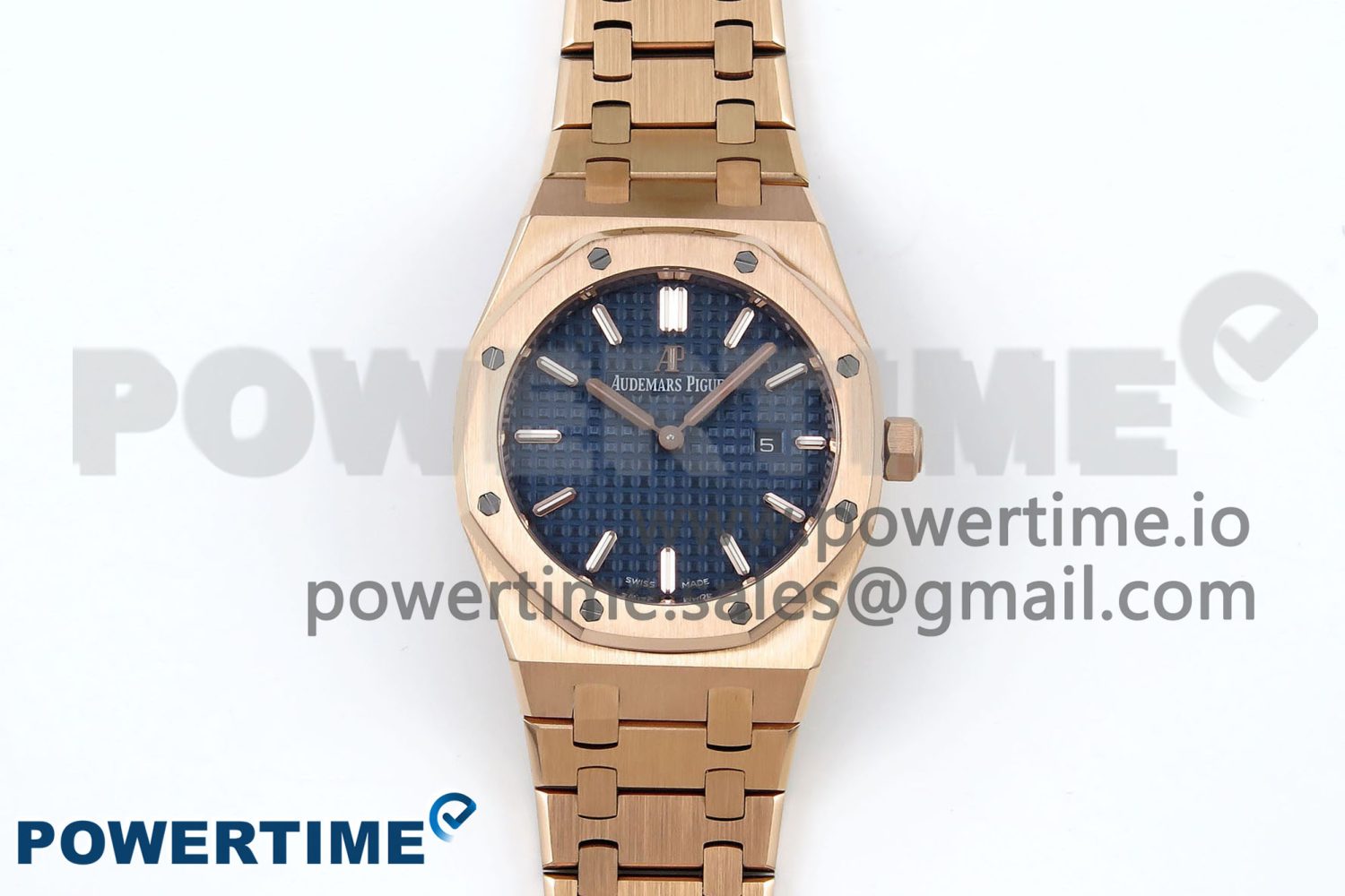Lady Royal Oak 33mm 67651 RG ZF 1:1 Best Edition Blue Textured Dial on RG Bracelet RONDA Quartz - Image 1