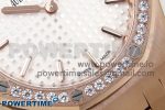 Lady Royal Oak 33mm 67651 Diamonds Bezel RG ZF 1:1 Best Edition White Textured Dial on RG Bracelet RONDA Quartz - Image 5