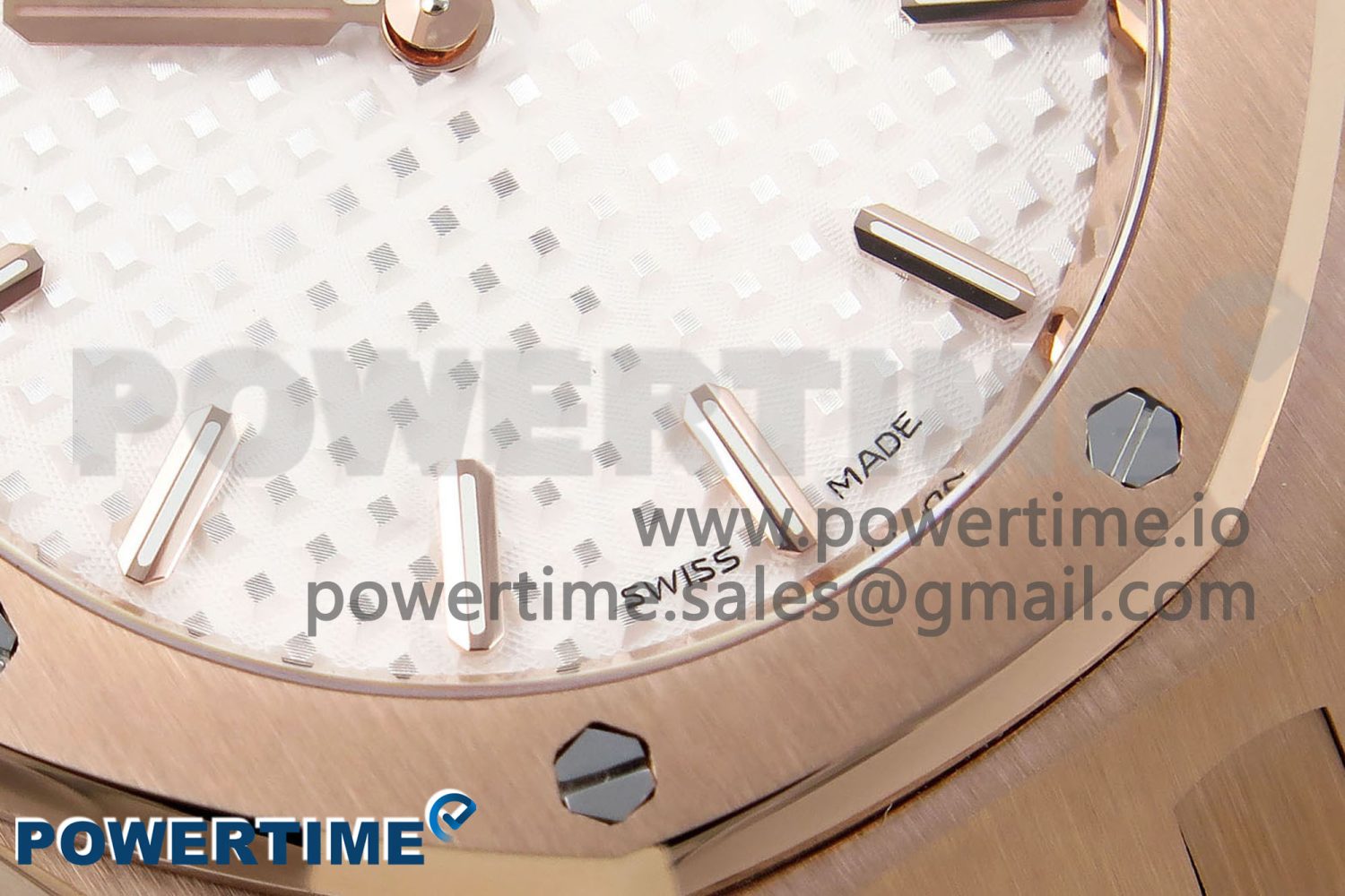 Lady Royal Oak 33mm 67651 RG ZF 1:1 Best Edition White Textured Dial on RG Bracelet RONDA Quartz - Image 5