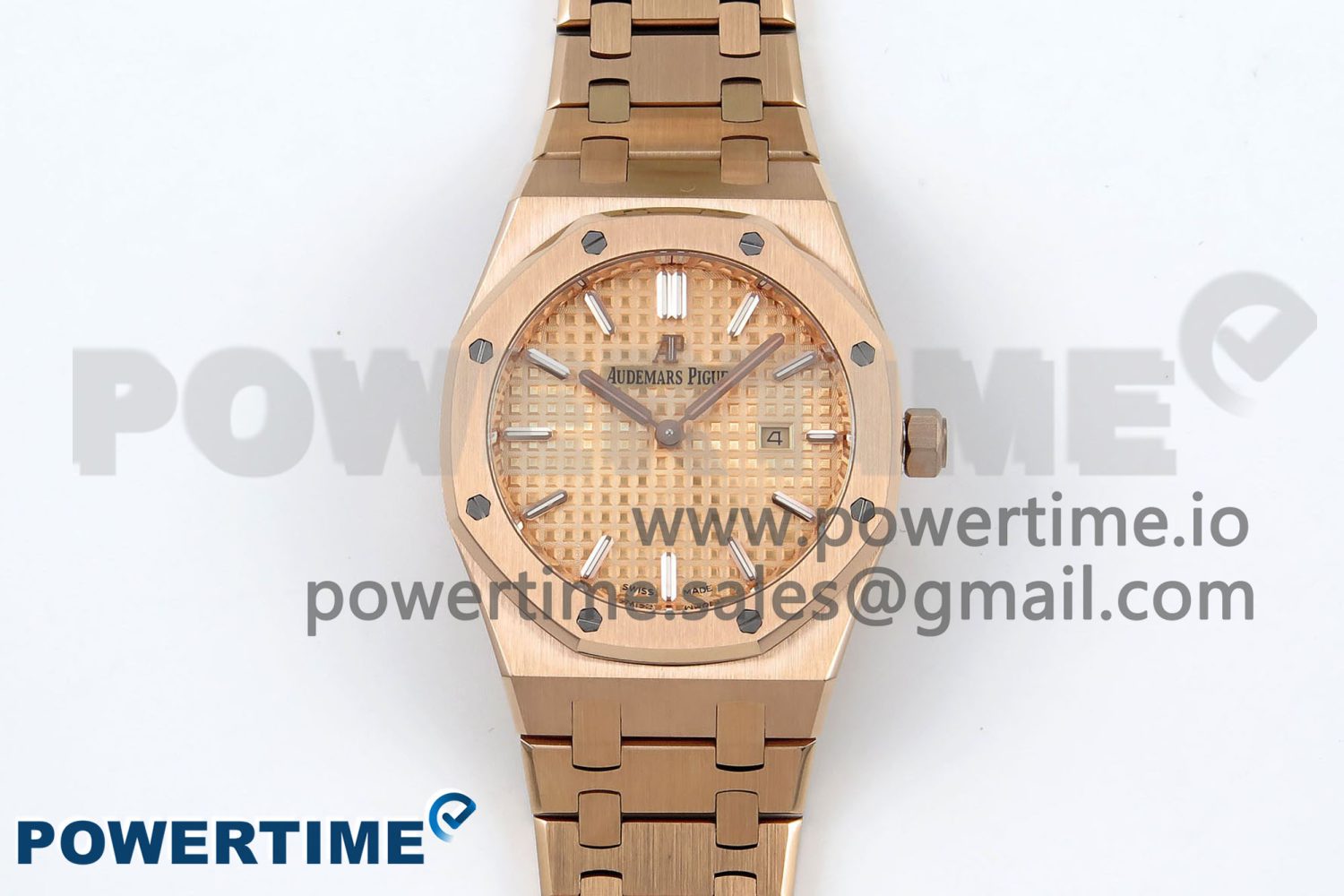 Lady Royal Oak 33mm 67651 RG ZF 1:1 Best Edition RG Textured Dial on RG Bracelet RONDA Quartz - Image 1