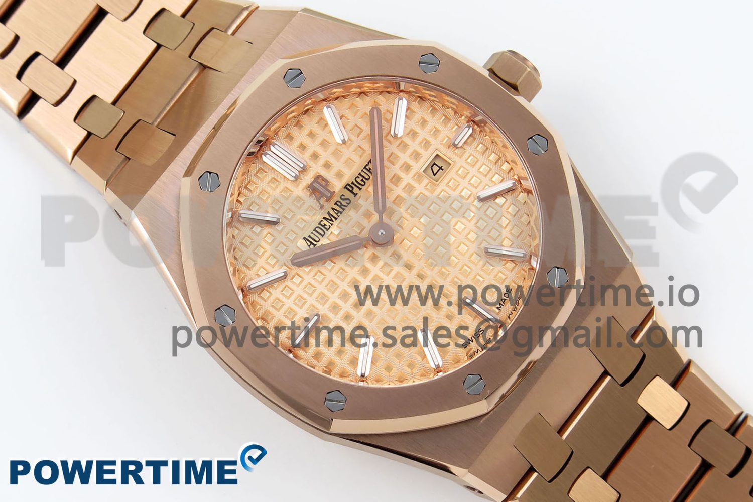 Lady Royal Oak 33mm 67651 RG ZF 1:1 Best Edition RG Textured Dial on RG Bracelet RONDA Quartz - Image 3