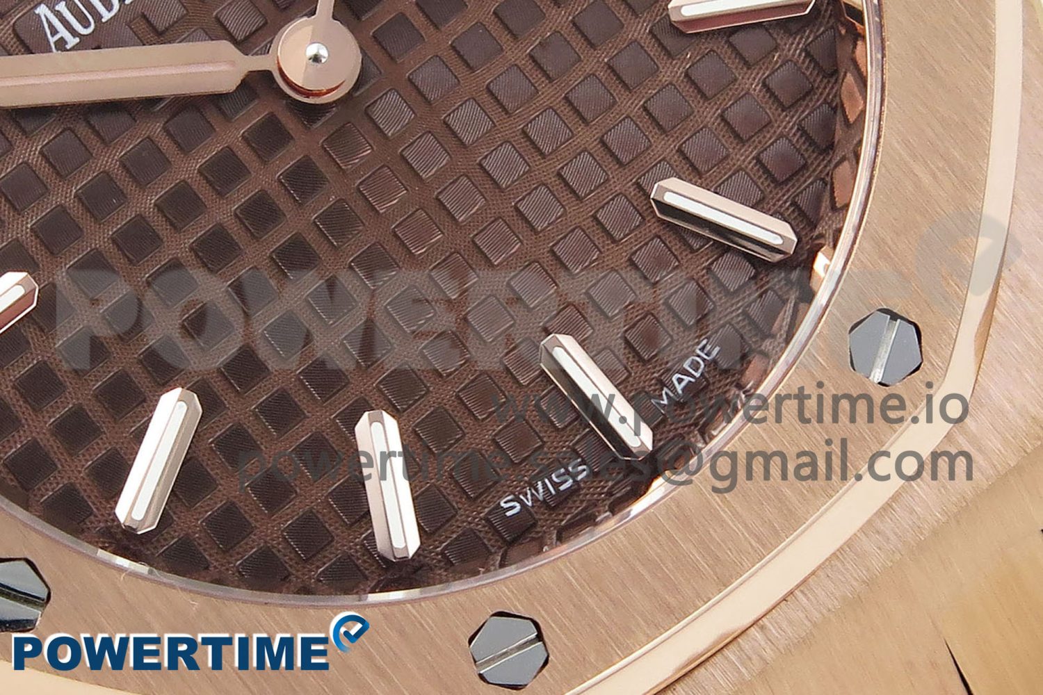 Lady Royal Oak 33mm 67651 RG ZF 1:1 Best Edition Brown Textured Dial on RG Bracelet RONDA Quartz - Image 5