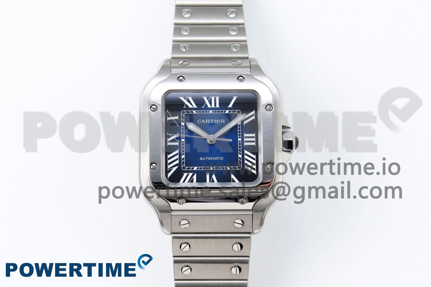 Santos de Cartier 40mm BVF 1:1 Best Edition Blue Dial on SS SmartLinks Bracelet MIYOTA 9015 - Image 1