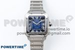 Santos de Cartier 40mm BVF 1:1 Best Edition Blue Dial on SS SmartLinks Bracelet MIYOTA 9015