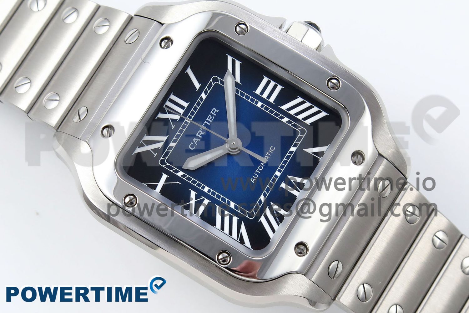 Santos de Cartier 40mm BVF 1:1 Best Edition Blue Dial on SS SmartLinks Bracelet MIYOTA 9015 - Image 3