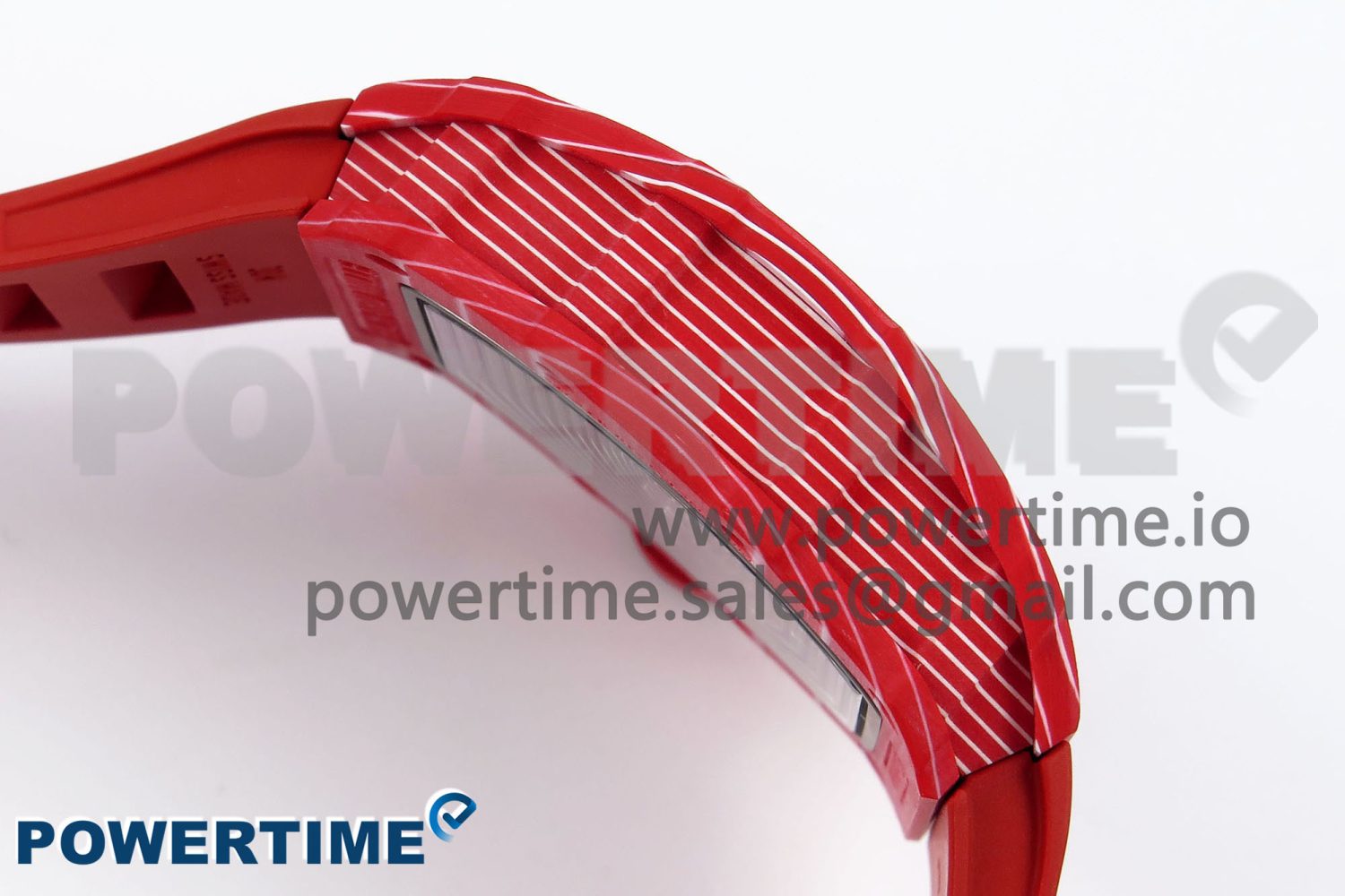 RM035 Red Carbon SONIC Best Edition Skeleton Dial on Red Rubber Strap Clone RMUL2 - Image 7