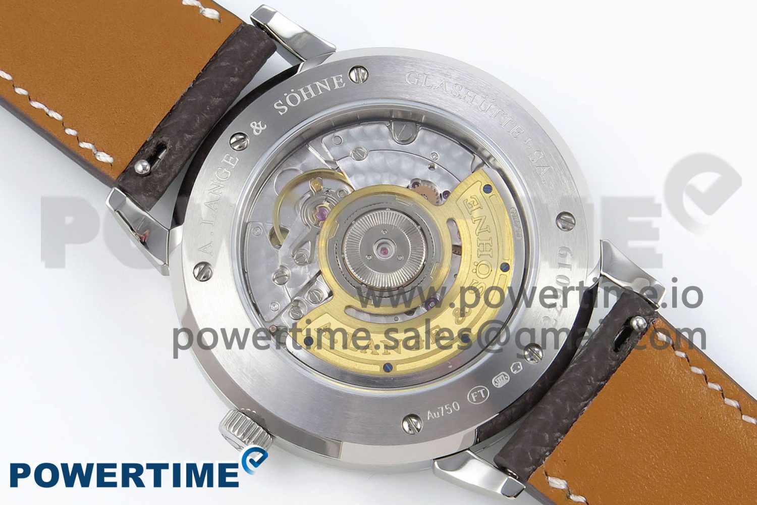 Saxonia Thin SS F8F Edition Green Dial on Brown Leather Strap A23J - Image 8