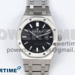 Lady Royal Oak 33mm 67651 SS ZF 1:1 Best Edition Black Textured Dial on SS Bracelet RONDA Quartz
