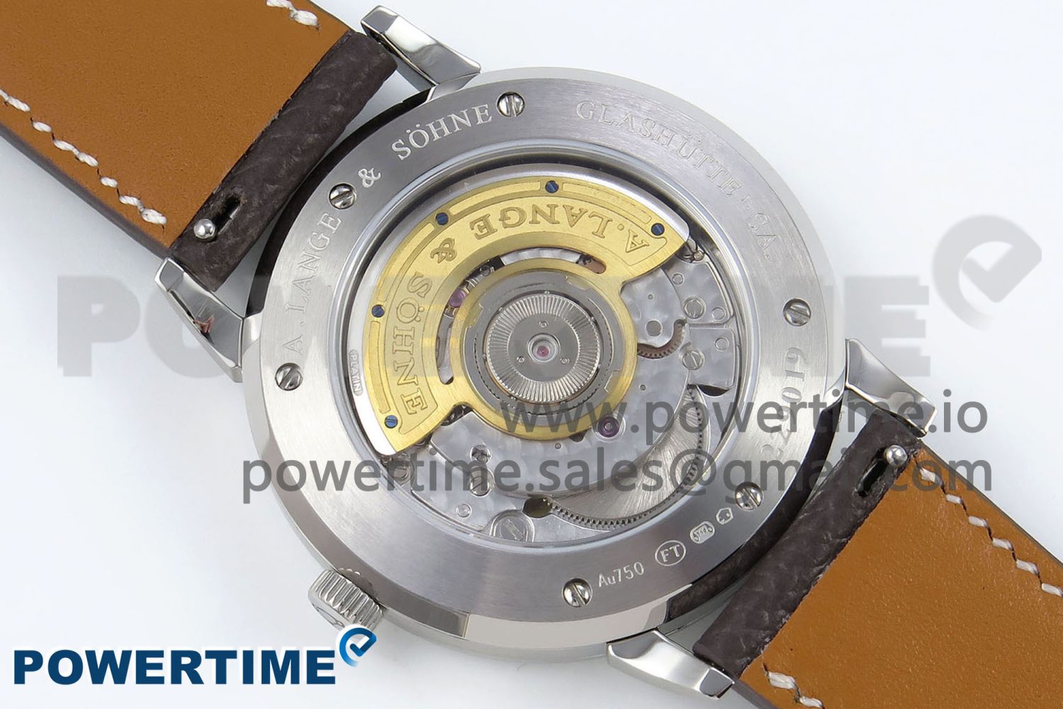 Saxonia Thin SS F8F Edition Green Dial on Brown Leather Strap A23J - Image 9