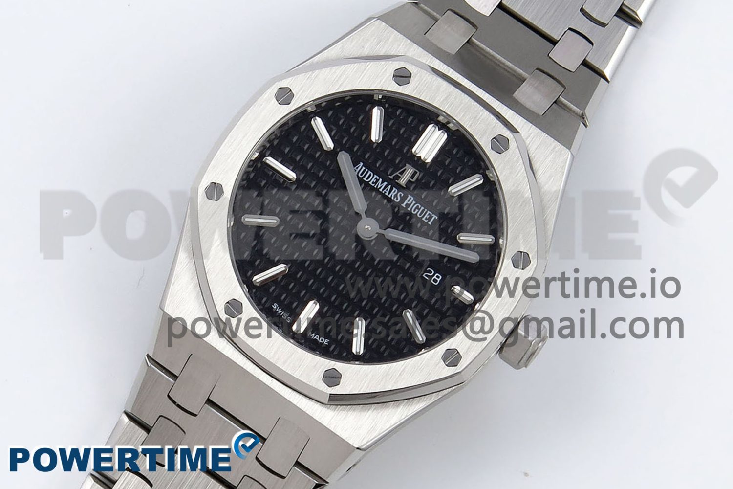 Lady Royal Oak 33mm 67651 SS ZF 1:1 Best Edition Black Textured Dial on SS Bracelet RONDA Quartz - Image 2