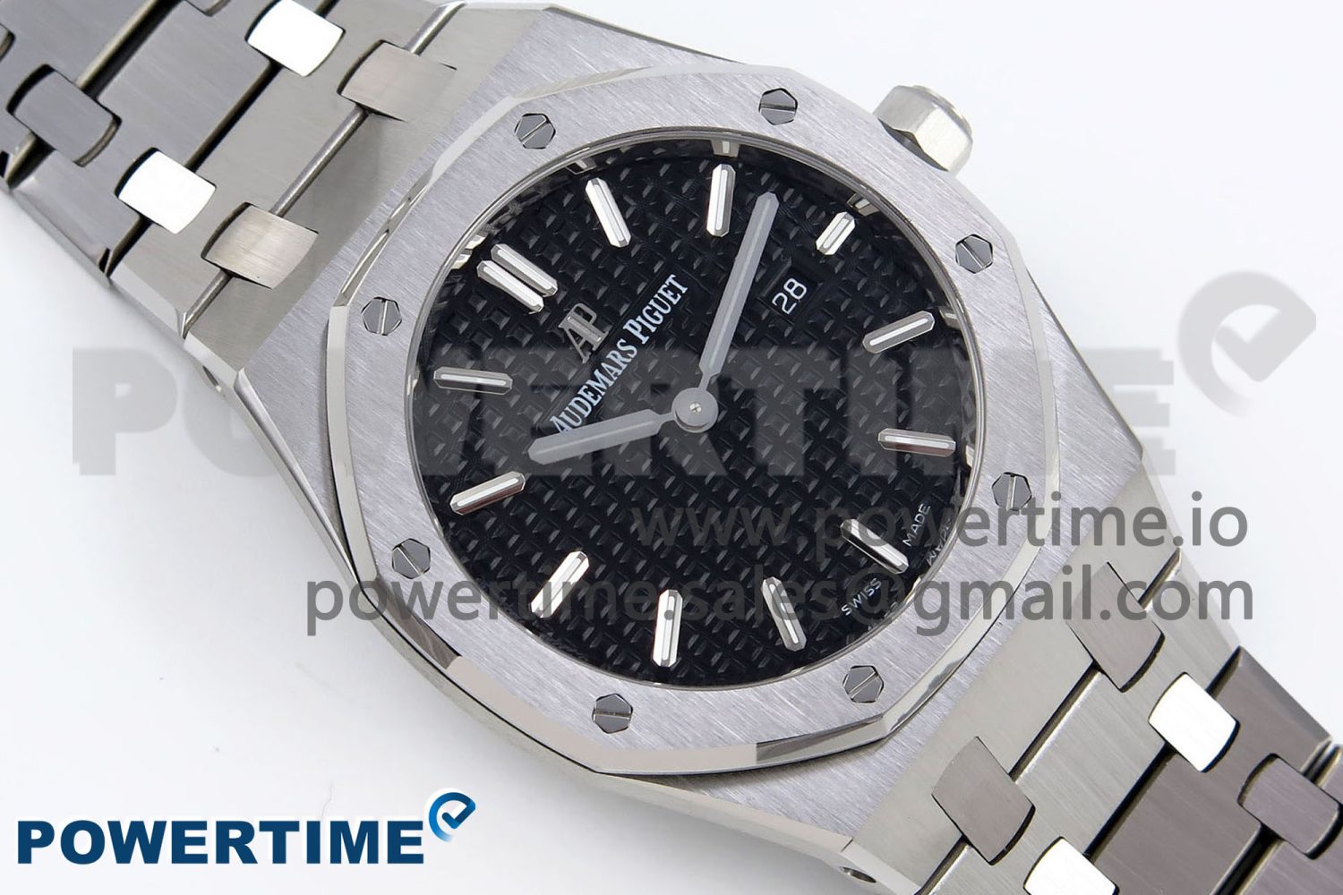 Lady Royal Oak 33mm 67651 SS ZF 1:1 Best Edition Black Textured Dial on SS Bracelet RONDA Quartz - Image 3