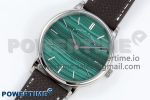Saxonia Thin SS F8F Edition Green Textured Dial on Brown Leather Strap A23J - Image 2