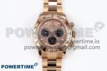 Daytona 116505 QF 1:1 Best Edition RG/Black Dial on RG Bracelet SH4130 V3 (Gain Weight)