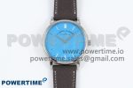 Saxonia Thin SS F8F Edition Tiffany Blue Dial on Brown Leather Strap A23J