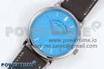 Saxonia Thin SS F8F Edition Tiffany Blue Dial on Brown Leather Strap A23J - Image 2
