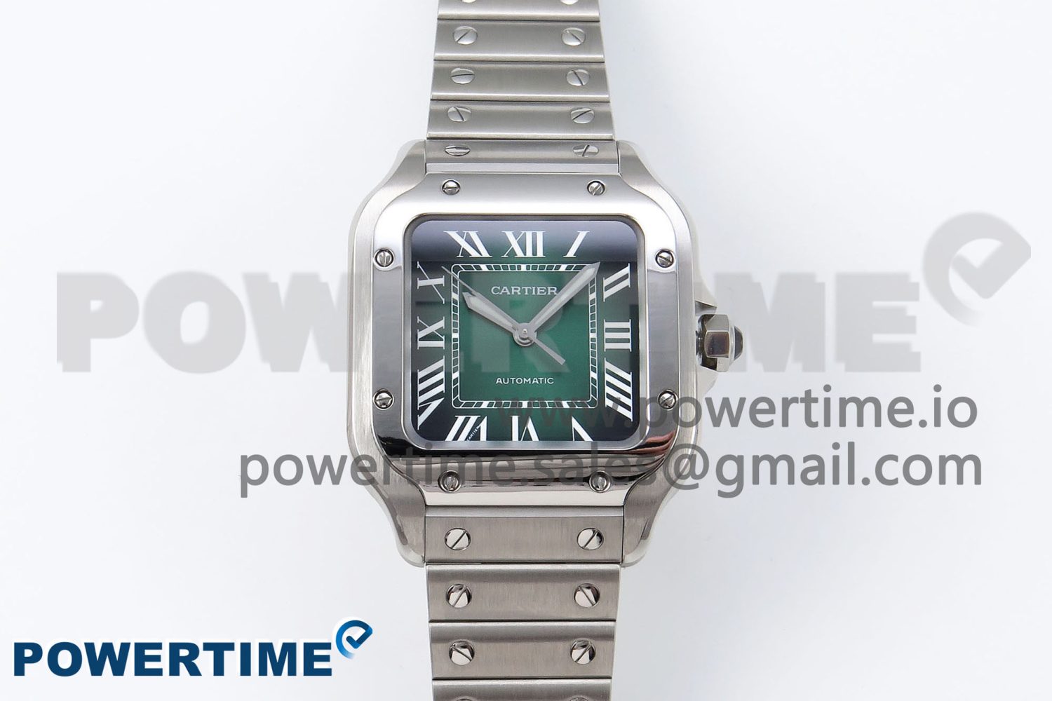 Santos de Cartier 40mm BVF 1:1 Best Edition Green Dial on SS SmartLinks Bracelet MIYOTA 9015 - Image 1