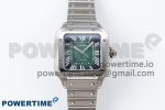 Santos de Cartier 40mm BVF 1:1 Best Edition Green Dial on SS SmartLinks Bracelet MIYOTA 9015