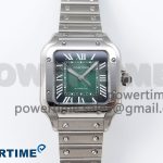 Santos de Cartier 40mm BVF 1:1 Best Edition Green Dial on SS SmartLinks Bracelet MIYOTA 9015