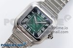 Santos de Cartier 40mm BVF 1:1 Best Edition Green Dial on SS SmartLinks Bracelet MIYOTA 9015 - Image 2