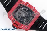 RM035 Red Carbon SONIC Best Edition Skeleton Dial on Black Rubber Strap Clone RMUL2 - Image 8