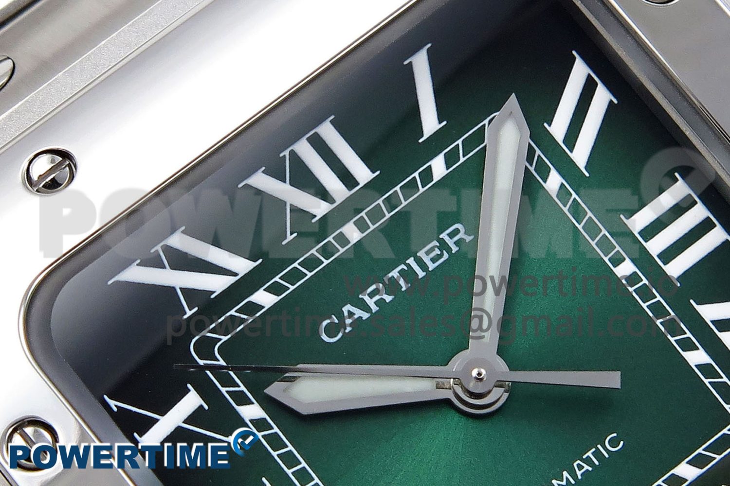 Santos de Cartier 40mm BVF 1:1 Best Edition Green Dial on SS SmartLinks Bracelet MIYOTA 9015 - Image 4