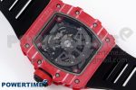 RM035 Red Carbon SONIC Best Edition Skeleton Dial on Black Rubber Strap Clone RMUL2 - Image 9