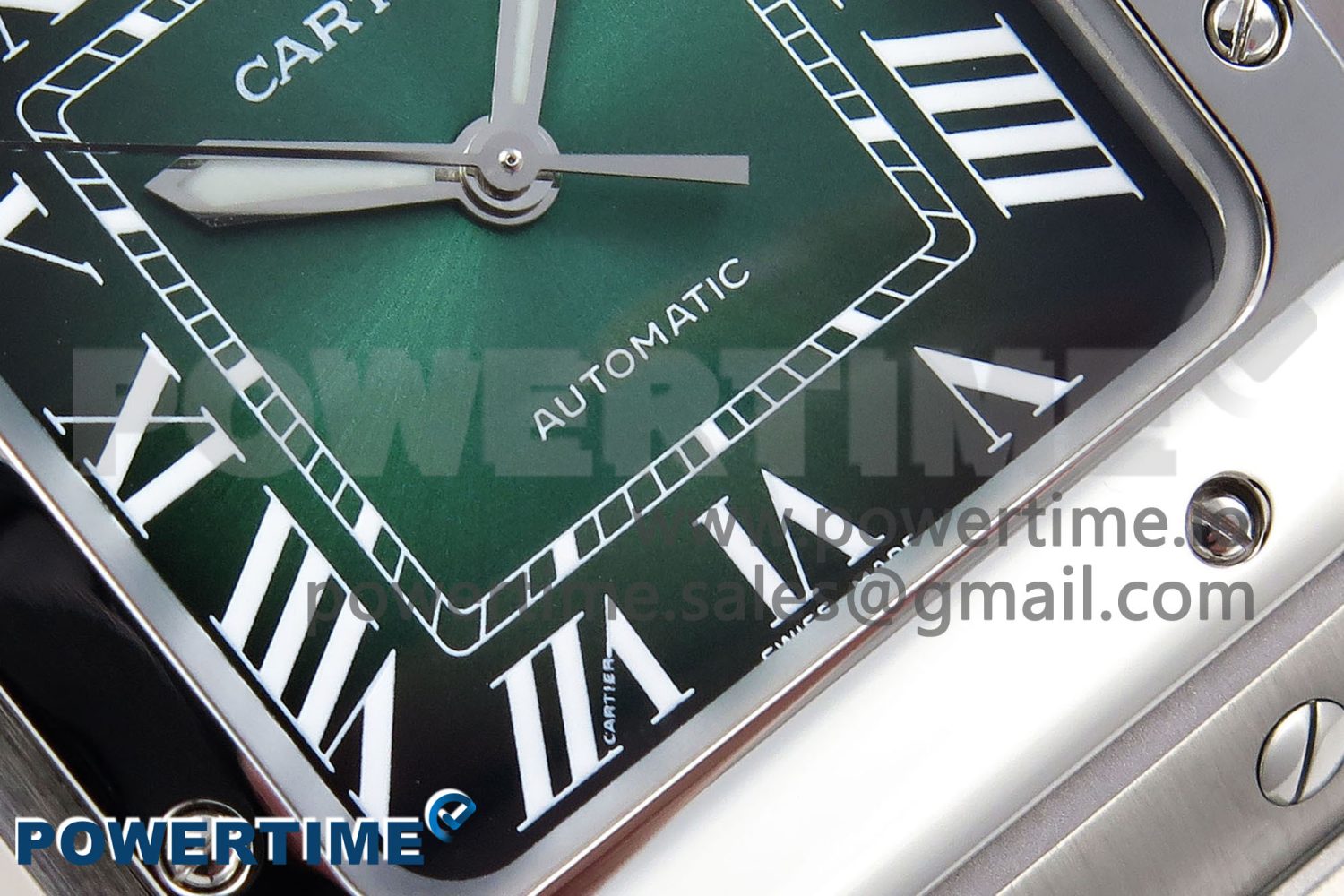 Santos de Cartier 40mm BVF 1:1 Best Edition Green Dial on SS SmartLinks Bracelet MIYOTA 9015 - Image 5