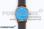 Saxonia Thin RG F8F Edition Tiffany Blue Dial on Brown Leather Strap A23J